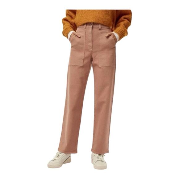 Wilfred Free size 2 xs cream modern utility high rise straight leg jeans denim a - Picture 13 of 13